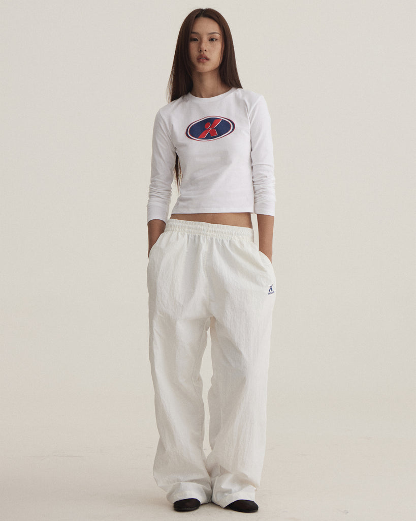 UXRYCLUB WIDE LEG NYLON PANTS