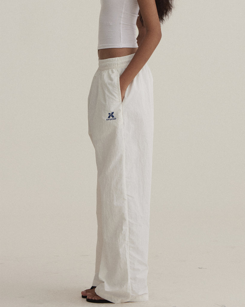 UXRYCLUB WIDE LEG NYLON PANTS